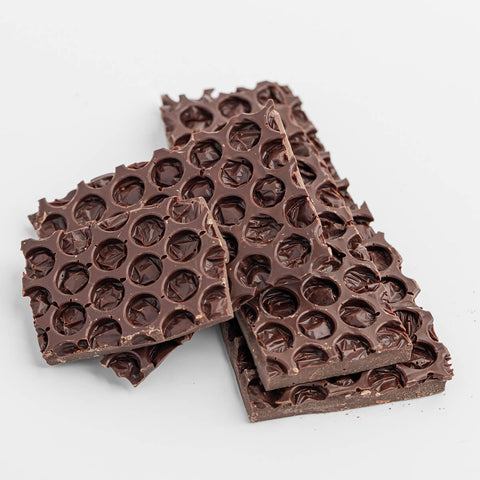 Mint Crisp chocolate slab side view