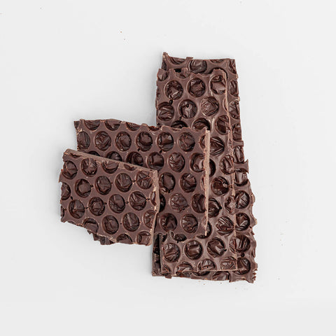 House-made dark chocolate slab with smooth finish