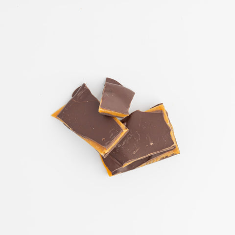 Toffee with dark chocolate slab
