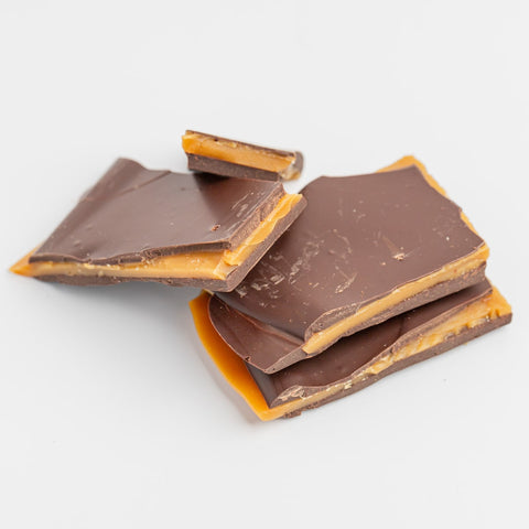 Toffee with dark chocolate slab