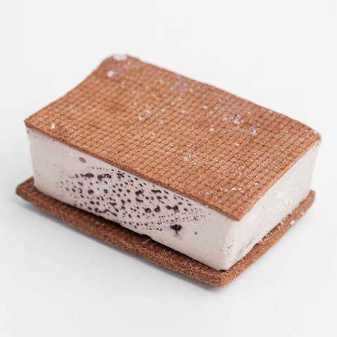 Blueberry Cheesecake with White Chocolate Ice Cream Sandwich