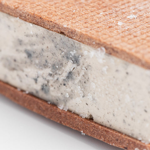 Caramelised Black Sesame with White Chocolate Ice Cream Sandwich