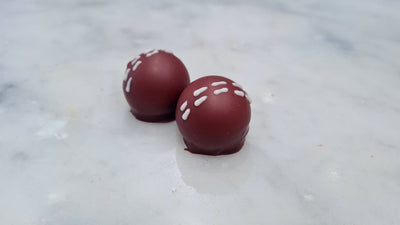 corporate chocolate cricket ball red chocolate